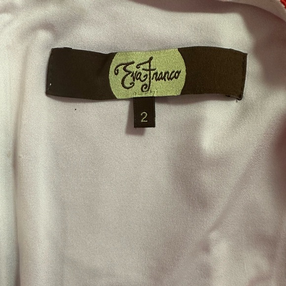 Eva Franco Coral Embroidered Dress - Size 2 (NWT) - Picture 3 of 4